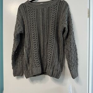 Cozy Gray Knit Sweater
